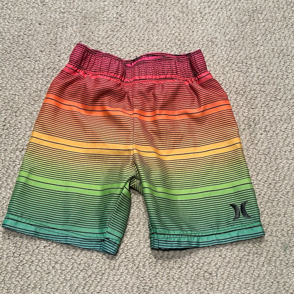 Hurley Kids Rainbow Stripe Swim Trunks
